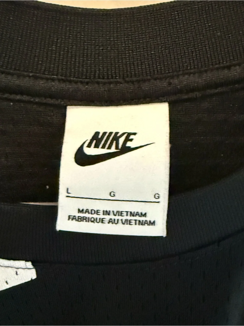 Nike Black & White Oversized Logo Mesh Tank